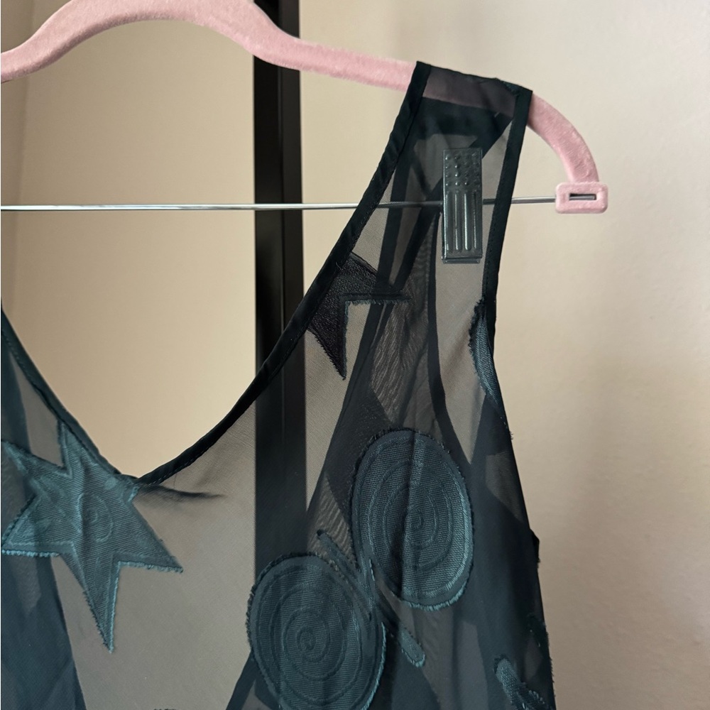 Vintage Victoria’s Secret gold label Sheer green Sleeveless slip Dress - Picture 6 of 9
